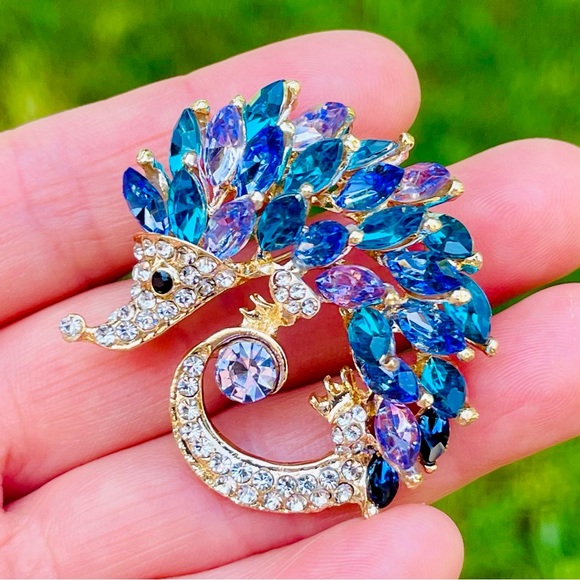 Hedgehog Brooch Hedgehog Pin Rhinestone Hedgehog Pin Hedgehog Pendant - Picture 1 of 9